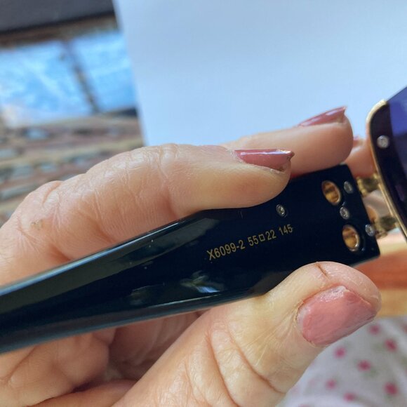 Vintage Chanel Sunglasses Black Blue Lens No Flaws NO Case Authentic - Picture 5 of 9